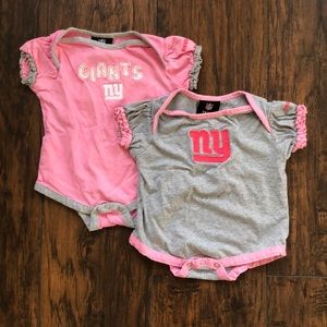 New York Giants baby onsies